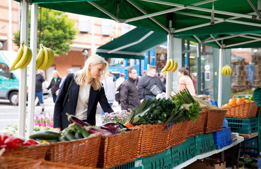 Rebecca Paul at Redhill market