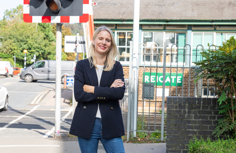 Rebecca Paul at Reigate train station