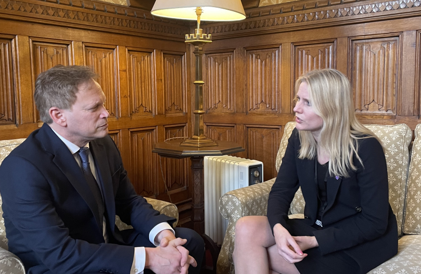 Grant Shapps, Secretary of State Defence, and Rebecca Paul