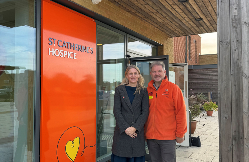 Rebecca Paul MP visiting St Catherine's Hospice, Crawley