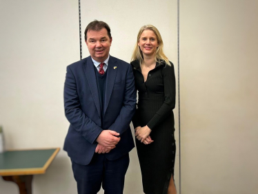 Rebecca Paul and Guy Opperman, MP, Minister for Roads and Local Transport