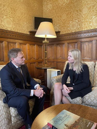 Grant Shapps, Secretary of State Defence, and Rebecca Paul